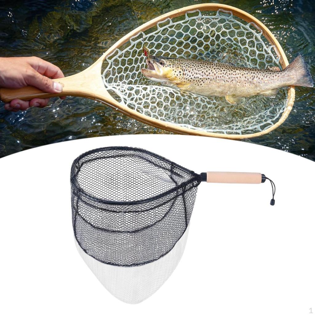 Compact Fishing Net with Short Handle for Freshwater Use