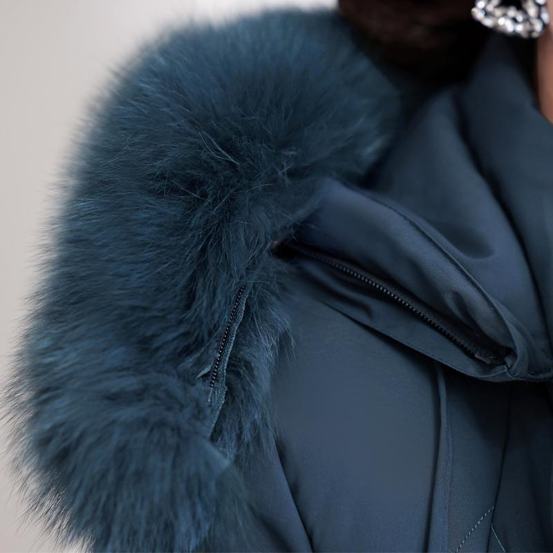 Real Fur Collar Middle Age Women's Puffer Jackets Winter Vintage Parkas Hooded Plus Size Elegant Thick Warm Down Coats Woman Outerwears