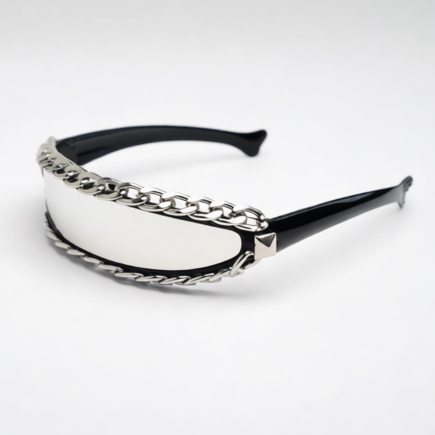 

Киберпанк Цепочка для очков с заклепками: Модные, Стильные, Крутые Солнцезащитные Очки для Вечеринок на Ежегодные Встречи