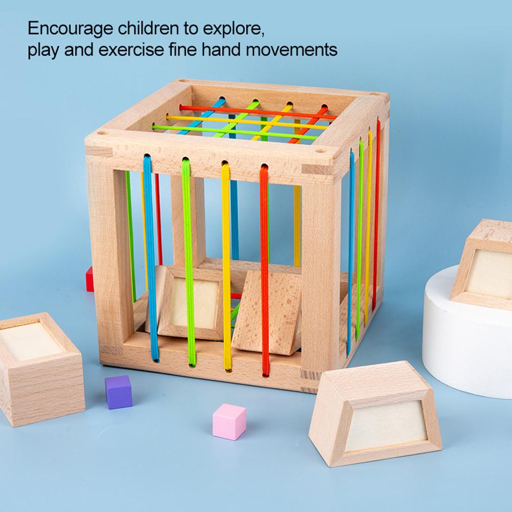 Baby Sorter Toy Colorful Cube Multiple Sensory Shape Learning Toys Fine Motor Skills for Girls Boys