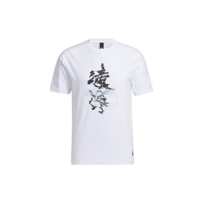 adidas Graphic Story Print Sports Crew Neck Short Sleeve T-Shirt Men Tops White GP0864