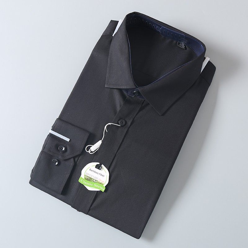 Export Surplus Brand Clothing, Wrinkle-Free, Anti-Wrinkle, Triple-Protection Fabric, Spring and Autumn Men's Business Casual White Long-Sleeve Shirt