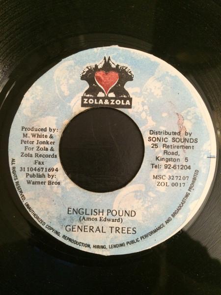 

7inch Record GENERAL TREES - English Pound ZOL0017 Zola & Zola Jamaica Reggae, Ska & Dub Used