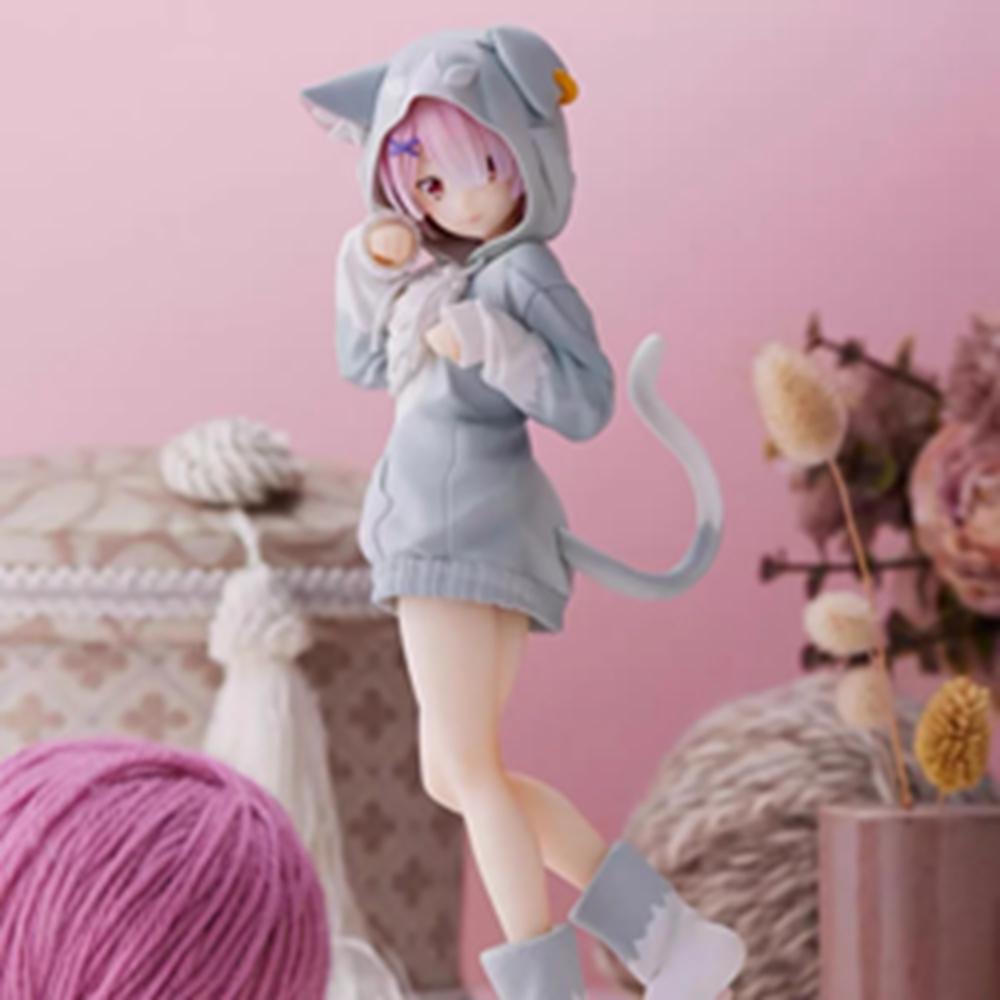 22CM Anime Re:Zero kara Hajimeru Isekai Seikatsu Figura Modello Ram Puck Vestiti di Partenza Emilia Collezione Giocattolo Regalo PVC