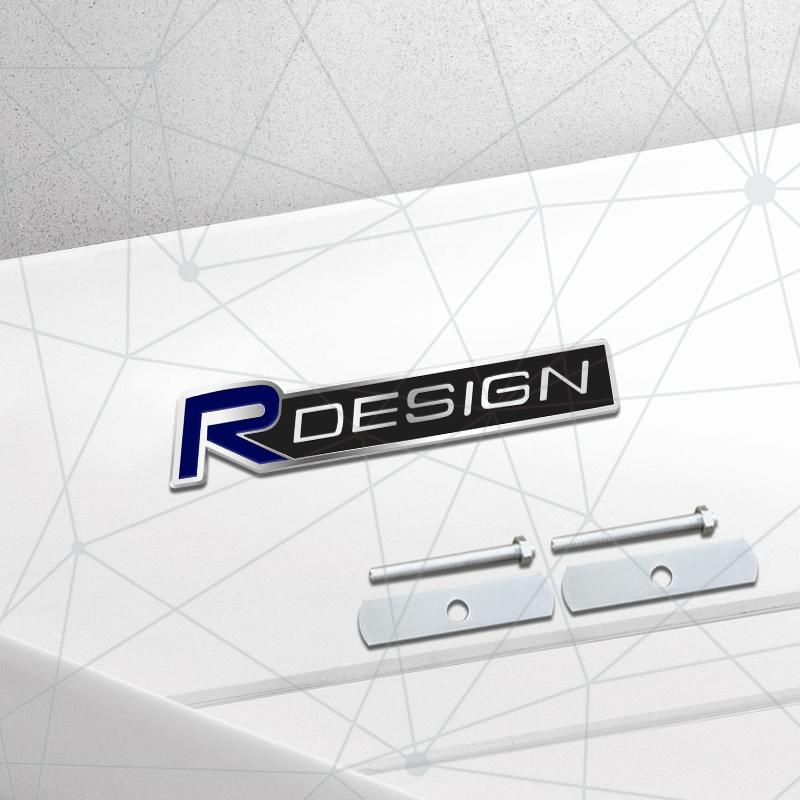 cpbkt6 3D Auto Metal R DESIGN Grille Badge Car Rear Trunk Emblem Sticker Decor For Volvo S60 V60 C30 XC90 XC60 XC40 V50 S90 V90 V70 S40