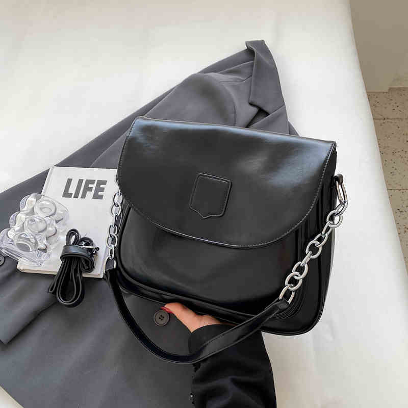 Autumn Winter Large Capacity Commuter Underarm Bag Women Retro Texture Crossbody Bags  New Soft Leather Messenger Bag
