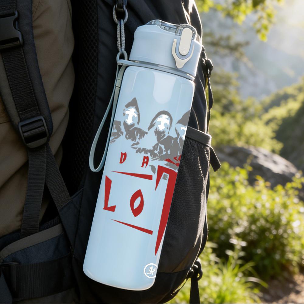 1PC Lotus Rock Band Red Vintage Logo Print 750ml Portable Sports Water Bottle Leakproof Gym Outdoor Travel Drink Cup