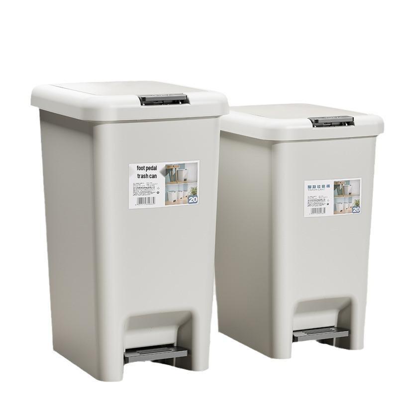 Lielas ietilpības atkritumu tvertne ar kājas pedāli un vāku - Ideāli piemērota vannas istabai, tualetei, viesistabai, virtuvei un guļamistabai; Viegls luksusa dizains