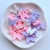 50Pcs New Cute Mini 12*14mm Shiny Butterfly Flat Back Resin Nail Enhancement  Jewelry Craft Decoration Accessorie