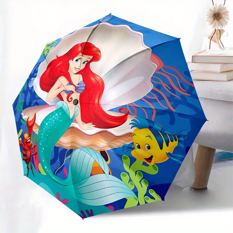 1 Auto Open Mermaid, Ocean Themed Colorful 8-rib Portable Umbrella for Men and Women, A Compact Commuting Companion Suitable for Daily Drink