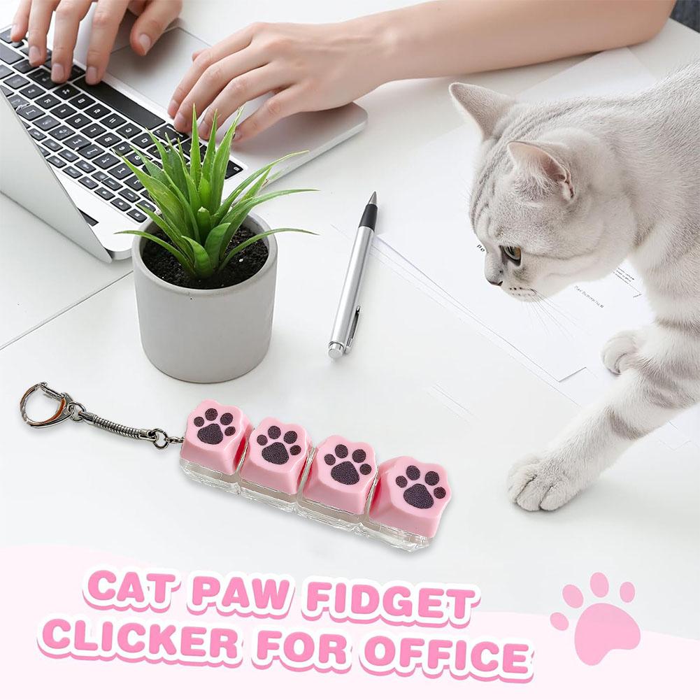 Cat Claw Fingertip Decompression Toy Kawaii Button Keycap Keychain Mobile Phone Backpack Pendant For Adult Gifts Stress Relief