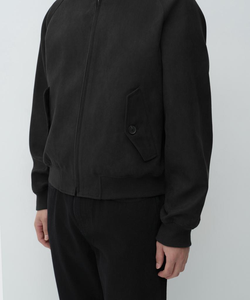 Musinsa Standard Synthetic Suede Harrington Jacket [Black]