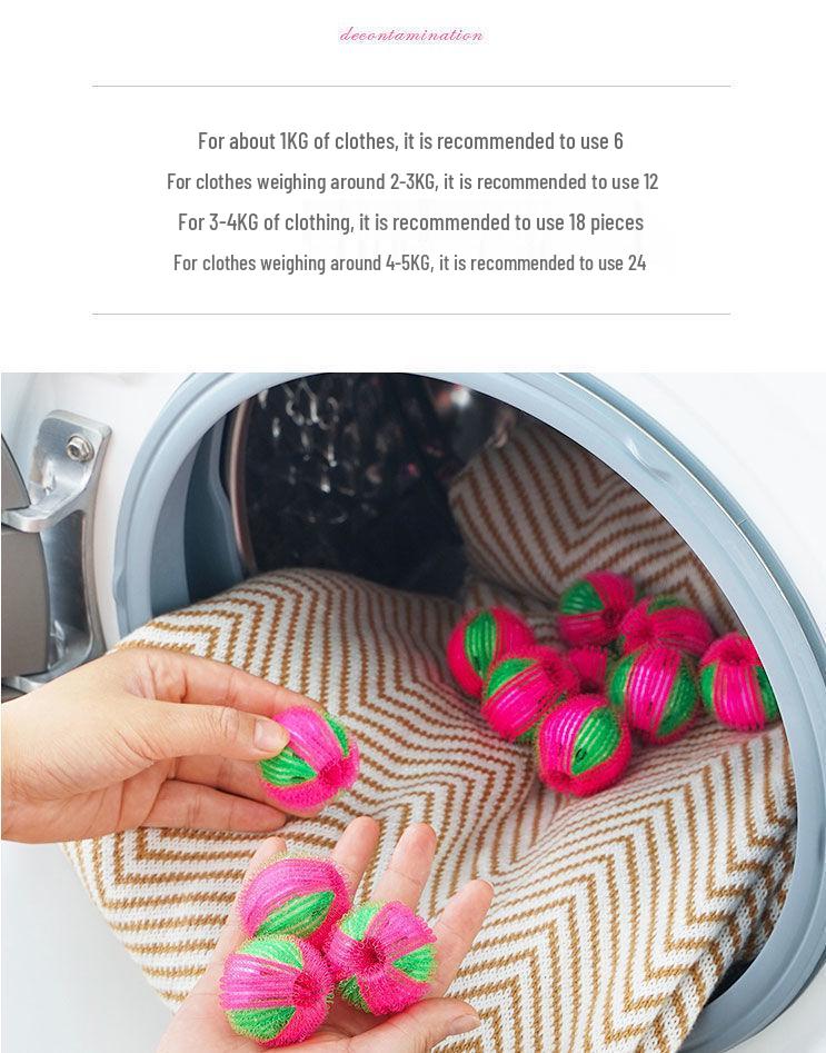 12-Pack 35mm Large Nylon Anti-Tangle & Anti-Knot Washing Balls for Stain Removal