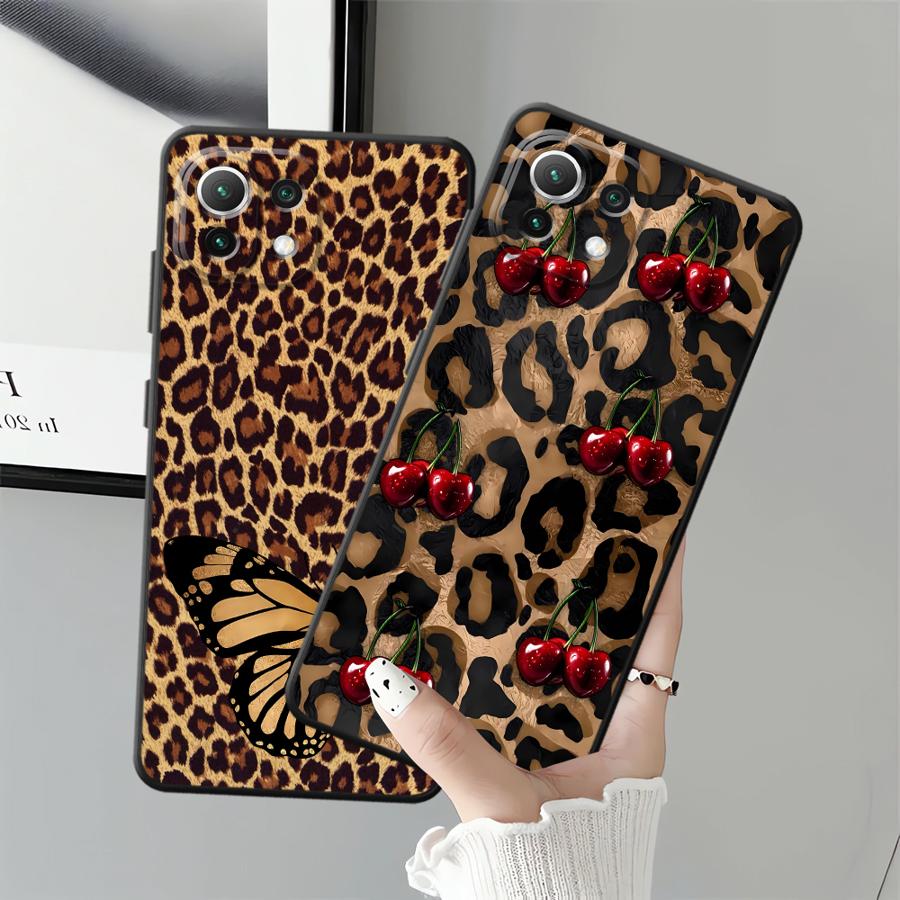 Fashion Leopard Pattern Funda Phone Cover Case for Xiaomi Mi 13 Lite 11 11T 12X 12 12T Pro 15 Pro 14 10T