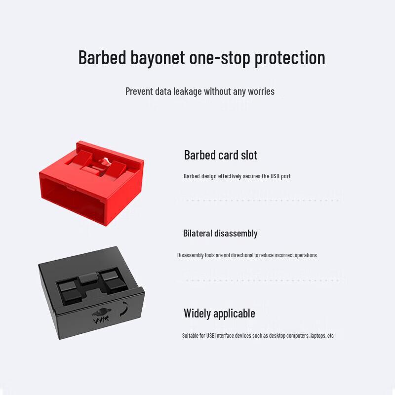 USB Port Data Security Lock & Dust Plug Kit