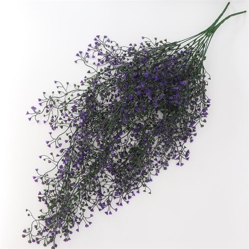 

80Cm 5 Forks Artificial Hanging Plants Vines Fake Flower Willow Rattan Leaves Grass For Outdoors Garden Room Wall Balcony Decora (As shown-19919)-