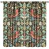 Tenda Retro Finestre William Morris con Motivo Botanico, Tenda Oscurante William Morris Arte Floreale 2 Pannelli