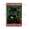Mfoever  Artisian Funny Pet Retro Metal Sign Salem Sanctuary Cat Vintage Decorative Tin Plate Bar Pub Club Home Man Cave Wall Decor
