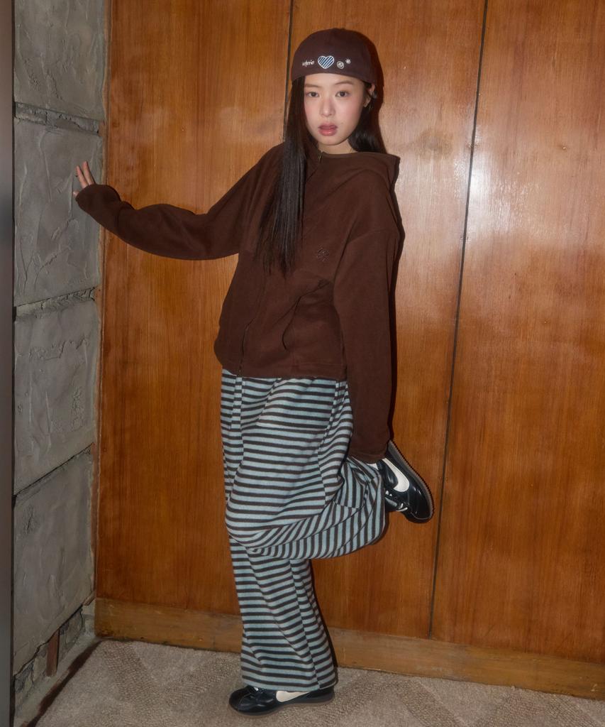 Leteoli Fleece Stripe Pants_Mint