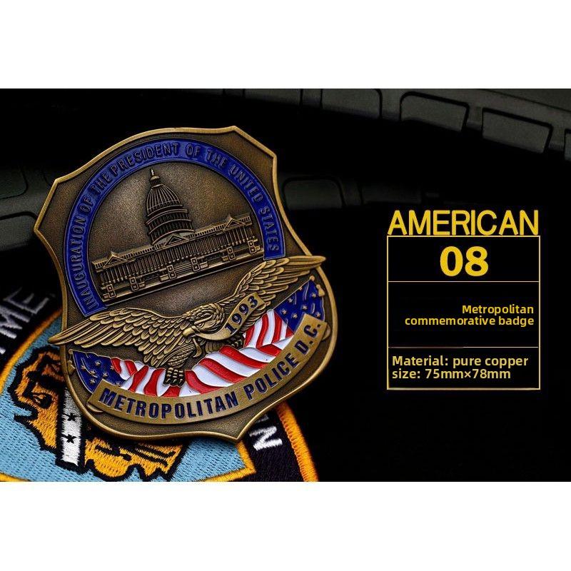 Vojenský fanoušek Kovový odznak Venkovní bronzová medaile Odznak s límcem Odznak na rameni Odznak USA Odznak klobouku Odznak