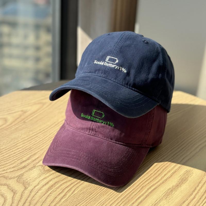 Cotton Embroidered Baseball Cap For Men Women Sunshade Sun Protection