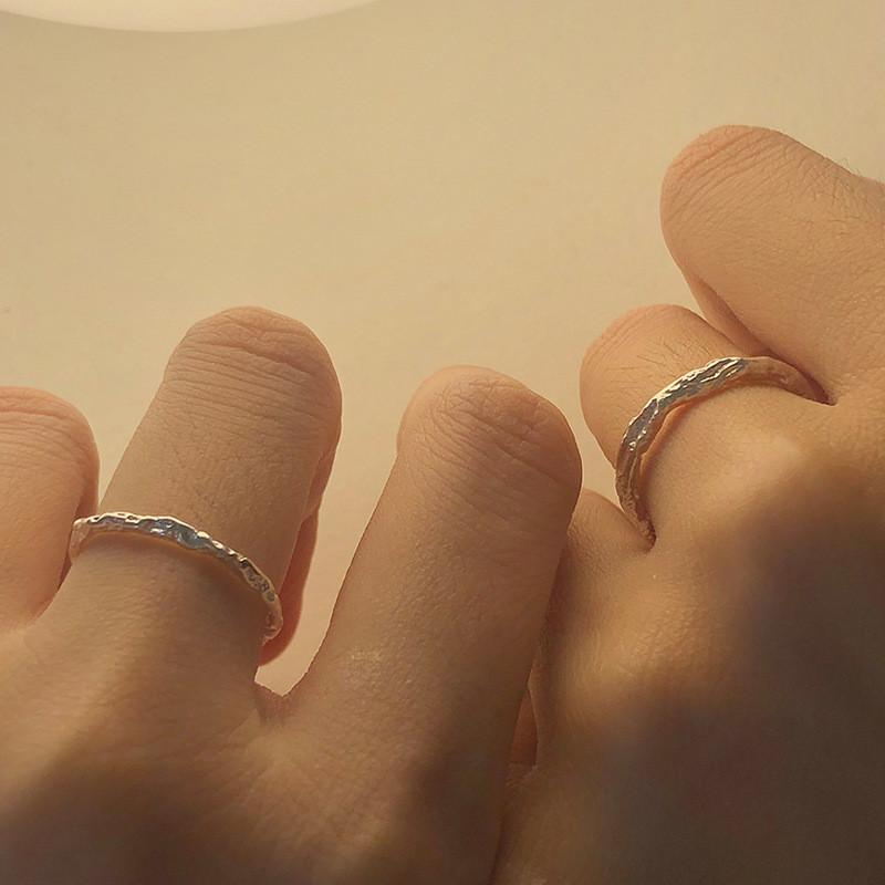 Minimalist 925 Sterling Silver Open Ring With Chic Geometric Aesthetic For Fashionable Individuals