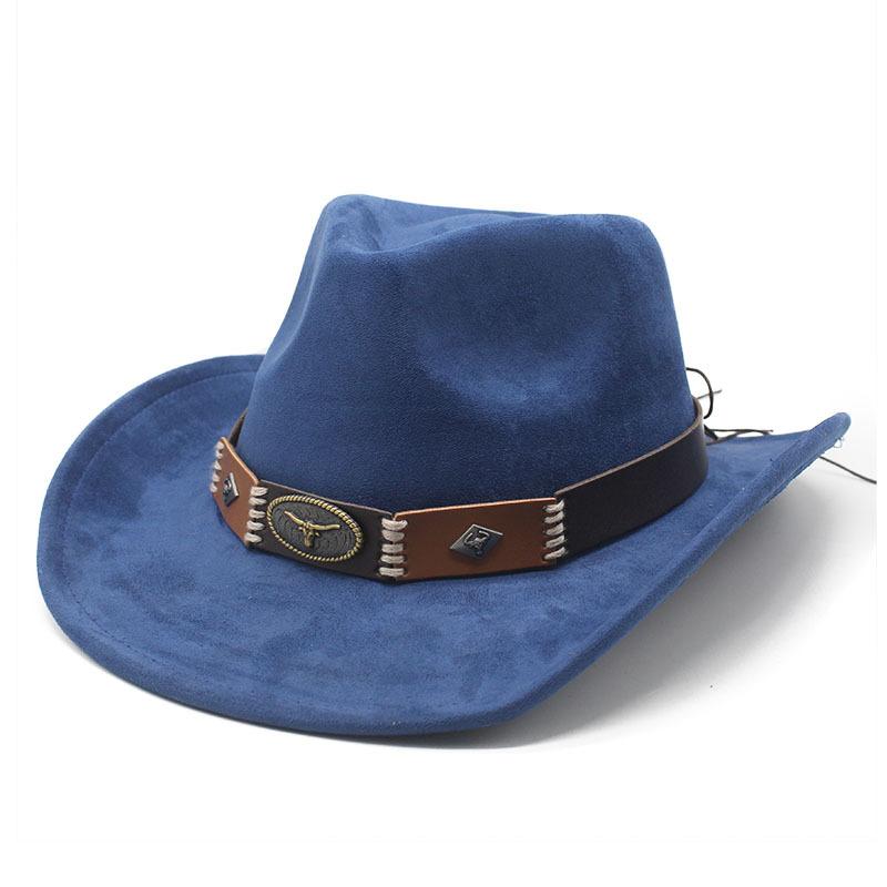 Ethnic Style British Top Hat, Suede Men'S And Women'S Couple Hats, Western Cowboy Top Hats, Jazz Hats For Performance
