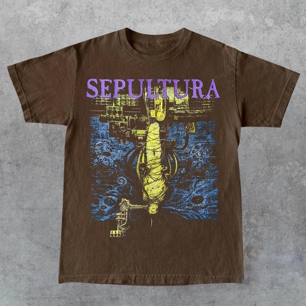 Retro Sepultura Band Cotton All Size Shirt N05.189 L