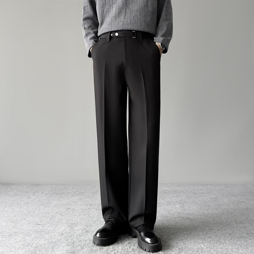 New Loose Casual Pants Men's Korean Version of Trendy Versatile Suit Pants High-end Design Straight Trousers Men's Clothing