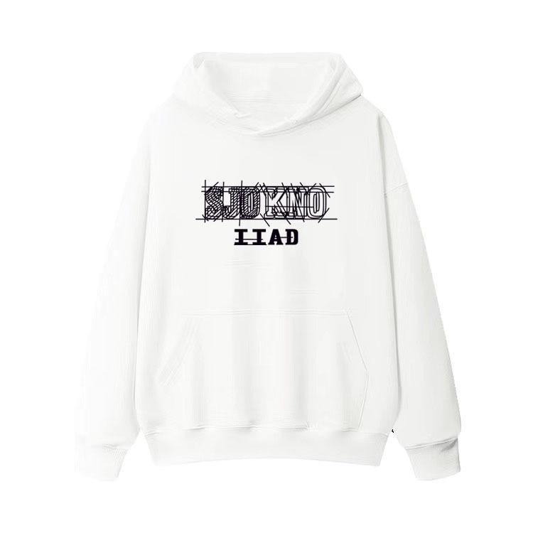 

Толстовка с капюшоном на флисовой подкладке, 500 г/м², стиль колледжа, осень-зима XXL