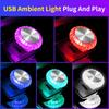 Car USB Atmosphere LED Light Colorful Night Light Free Modification Car Atmosphere Light Indoor Decoration Household Lights