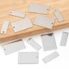 10pcs Stainless Steel Rectangle Charms Blank Hanging Tags Charms Pendant For Jewelry Making DIY Necklace Keychain Accessories