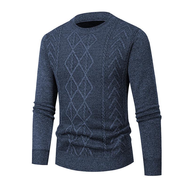 Thick Sweater Men's Top Bottoming Shirt Thermal Clothing Middle-aged Man Father Clothing Autumn and Winter