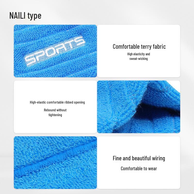 Women's Cotton Wristband with Logo - Sweat-Absorbent Support for Badminton & Fitness