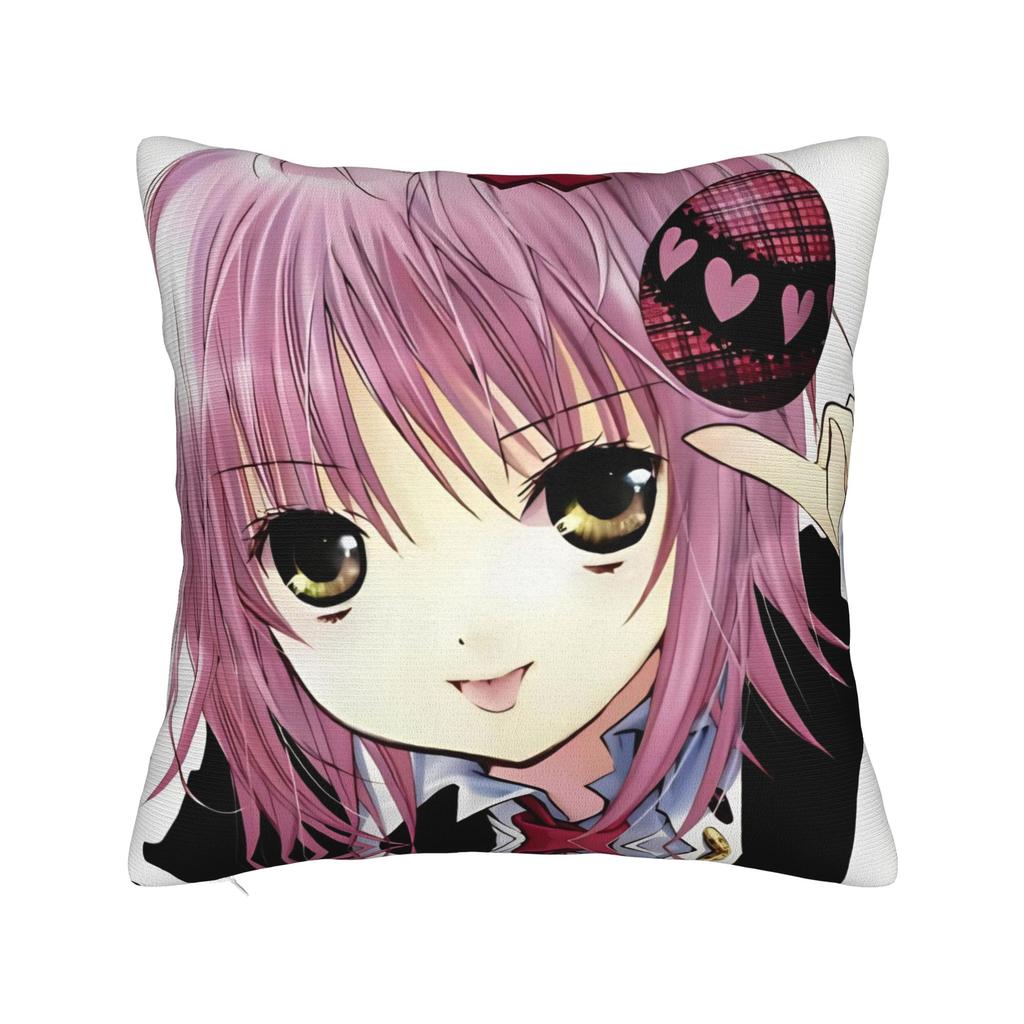 Anime Shugo Chara Square Pillow Case Hinamori Amu Cushion Cover Awesome Zippered Decorative Pillowcase for Living Room cm