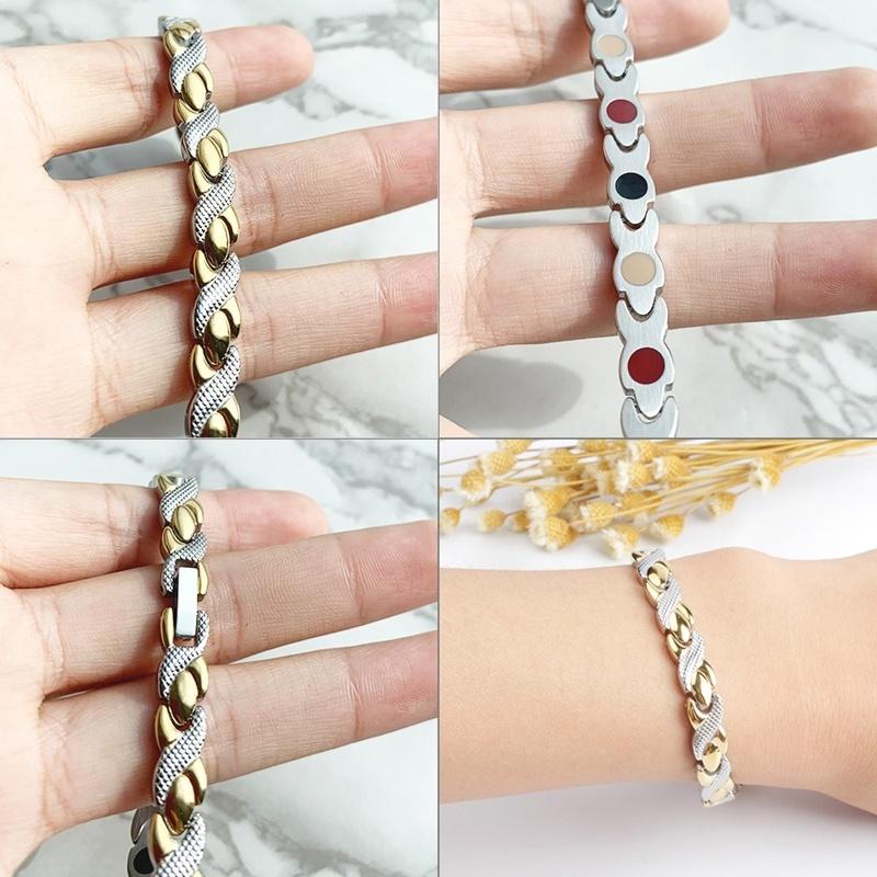 Twisted Healthy Magnetic Bracelet for Women Power Therapy Magnets Magnetite Bracelets Bangles Men Health Care Jewelry Stainless