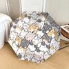 1pc cat circle Pattern Umbrella Design Automatic Opening and Closing Umbrella, High-quality Travel Umbrella, Lightweight and Portable, -90