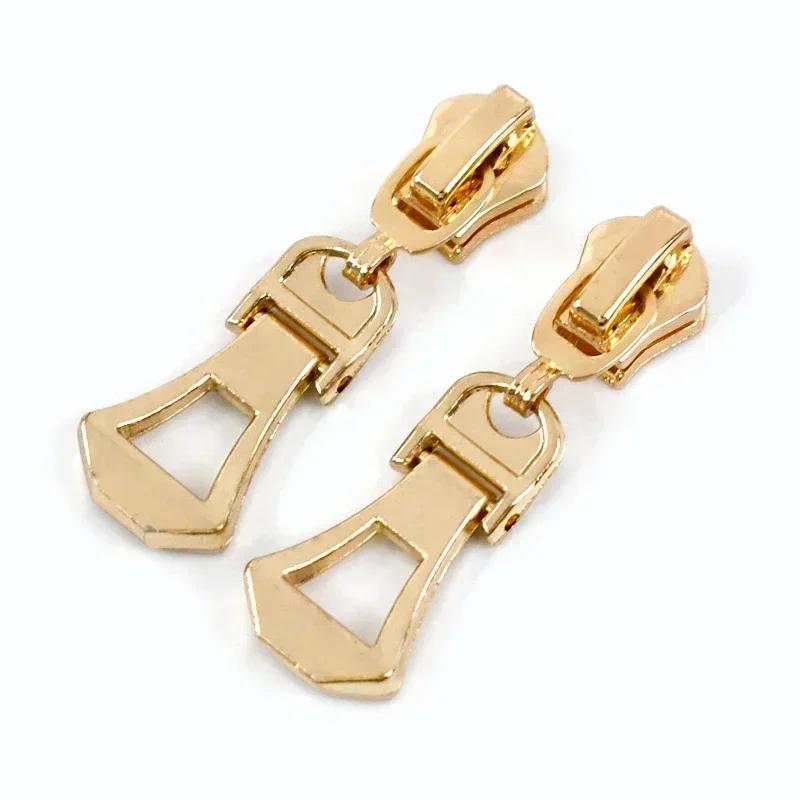 5/10Pcs Meetee 5# Zipper Sliders for Metal Nylon Resin Zips Clothes Bag Zippers Pull Head Repair Kit Garment Sewing Accessories