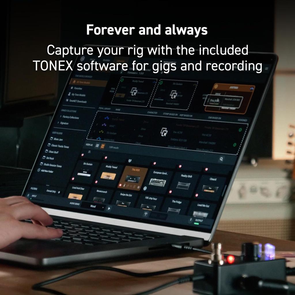 IK Multimedia TONEX One AI Multi-Effekt Mikro-Tonmodell Kompatibel mit jeder E-Gitarre Gitarrenverzerrung Overdrive oder anderem Gitarreneffekt Pedal Verstärker,