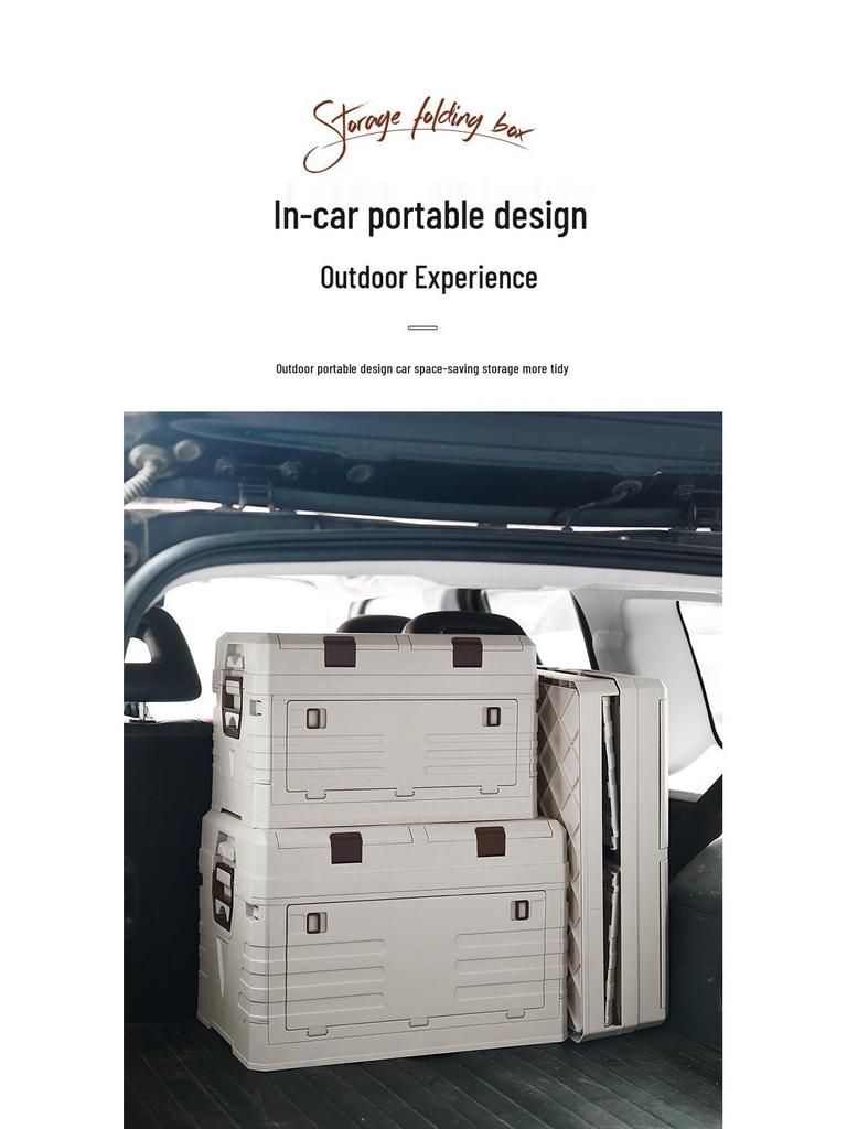 Car Mounted Folding Storage Box for Camping and Fishing Gear