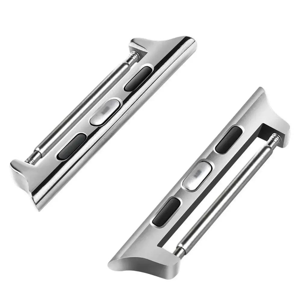Connector Adapter for Apple Watch Series 6 40mm 49mm Band Connectors for Iwatch 44mm 45/41mm 46 Stainless Steel 10 8 7 SE 5 4 3
