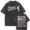 Král popu Michael Jackson Éra Bad Vintage Praná Trička Pánské Dámské Gotické Hip Hop Street Trička Bavlna Ležérní Volná Trička