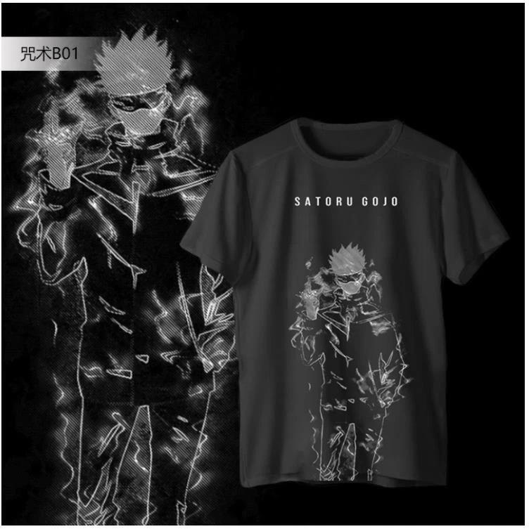 Jujutsu Kaisen Cosplay Anime Manga Sports T-Shirt Tee Black Cotton/Leica 4XL