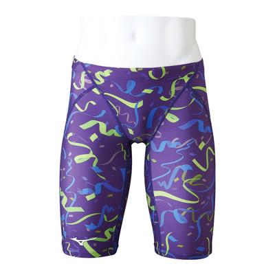 Mizuno Stream Ace N2MBA250 Competitive Racing Half Tights In Violet Men's (FINA Approved)