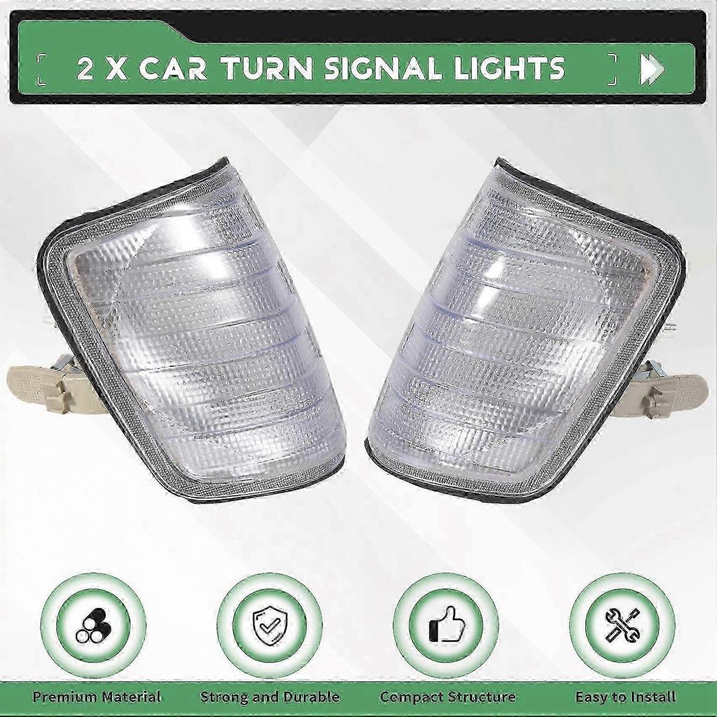Car L+r White Corner Lights Turn Signal Lights For Mercedes W124 E-class Sedan 1985-95 1248260043 1248260143