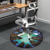 1PC Forest Reflection Aurora Office Round Area Rug, Indoor Mat Suitable For Office, Under Office Chairs Bedroom Living Room Home Decor, Room Deco 052