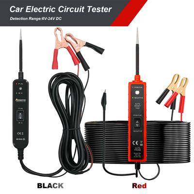 Car Electrical Tester Probe Detector 6-24V DC Automotive Electric Circuit Tester Multi-functions Test Lead