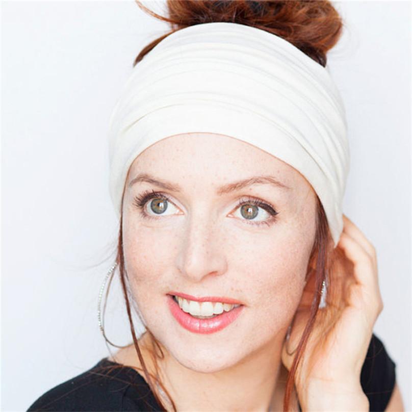 Fashion Sexy Women's Yoga Sports Wide Hairband Elastic Boho Wristband Girls Running Gym Headwrap