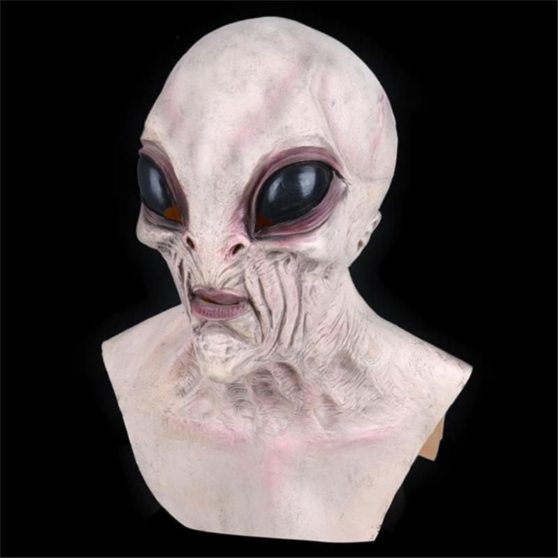 ET Cosplay Costume Halloween Party Saucer Man 3D Full Face Mask for Adults