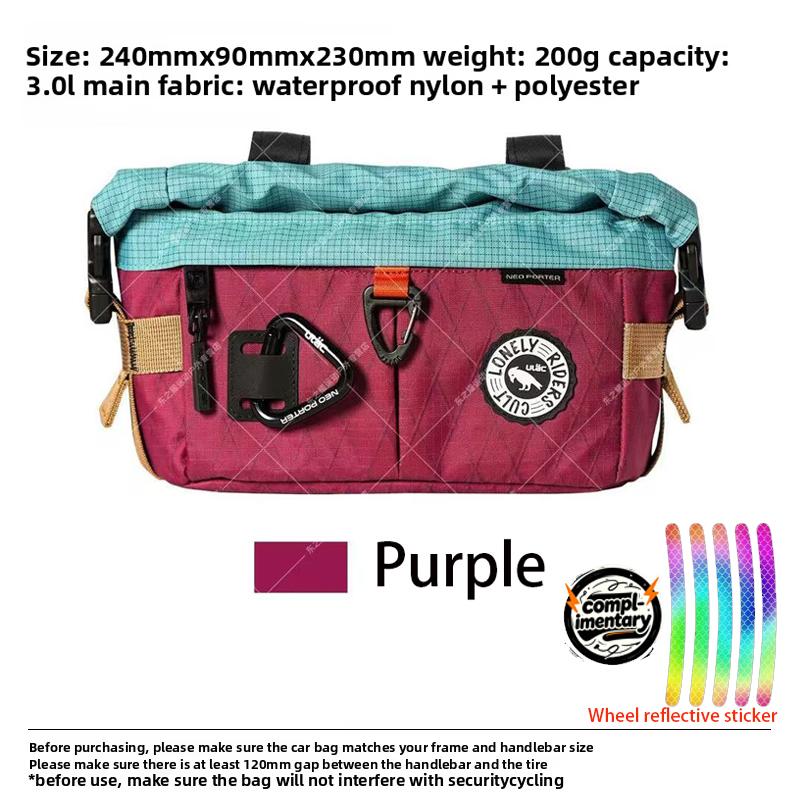 ULAC Multifunctional Bicycle Charter Bag Portable Large Capacity Mountain Bike Riding Leisure Bag Cycling Handlebar Bag